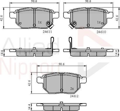 Comline ADB31579 - Kit pastiglie freno, Freno a disco autozon.pro