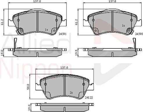 Comline ADB31576 - Kit pastiglie freno, Freno a disco autozon.pro