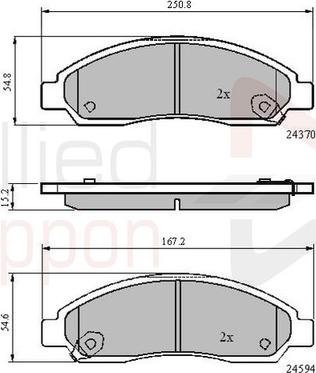 Comline ADB31573 - Kit pastiglie freno, Freno a disco autozon.pro