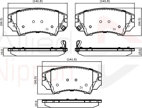 Comline ADB31680 - Kit pastiglie freno, Freno a disco autozon.pro