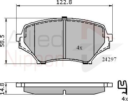 Comline ADB31631 - Kit pastiglie freno, Freno a disco autozon.pro