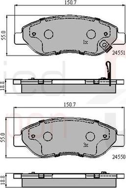 Comline ADB31638 - Kit pastiglie freno, Freno a disco autozon.pro