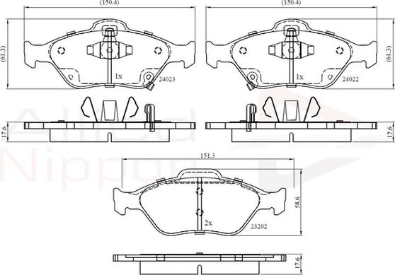 Comline ADB31637 - Kit pastiglie freno, Freno a disco autozon.pro