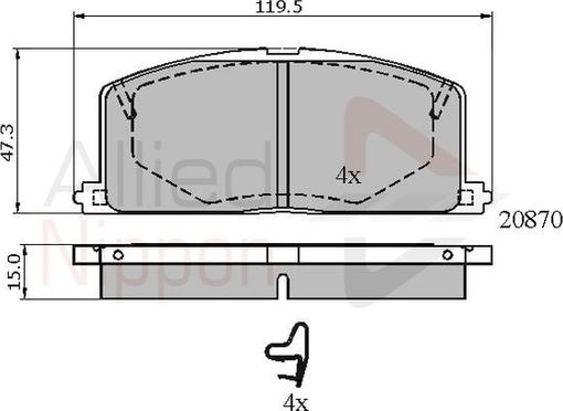 Comline ADB3163 - Kit pastiglie freno, Freno a disco autozon.pro