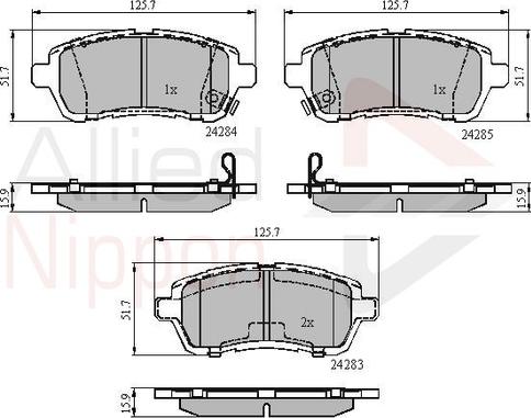 Comline ADB31620 - Kit pastiglie freno, Freno a disco autozon.pro