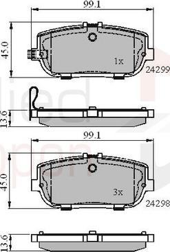 Comline ADB31627 - Kit pastiglie freno, Freno a disco autozon.pro