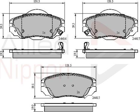 Comline ADB31679 - Kit pastiglie freno, Freno a disco autozon.pro