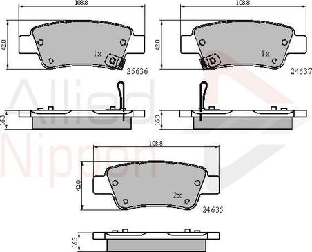 Comline ADB31674 - Kit pastiglie freno, Freno a disco autozon.pro