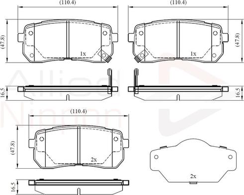 Comline ADB31675 - Kit pastiglie freno, Freno a disco autozon.pro