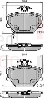 Comline ADB31019 - Kit pastiglie freno, Freno a disco autozon.pro