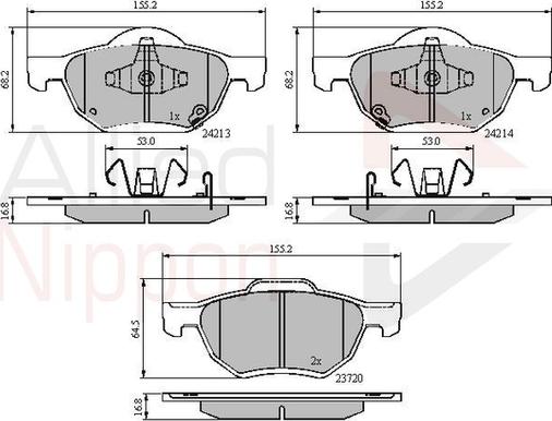 Comline ADB31195 - Kit pastiglie freno, Freno a disco autozon.pro