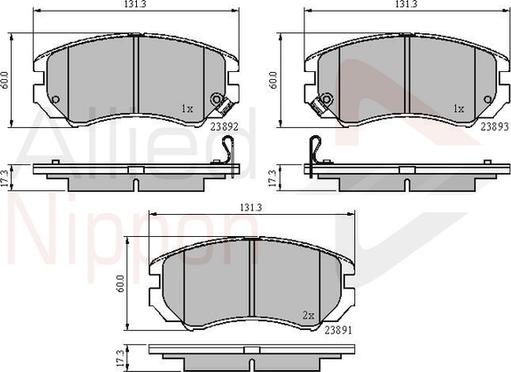 Comline ADB31196 - Kit pastiglie freno, Freno a disco autozon.pro