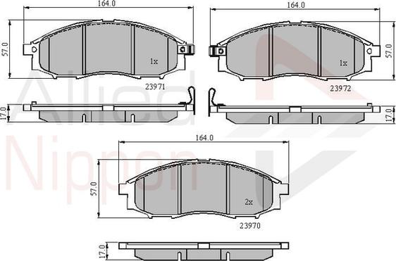 Comline ADB31193 - Kit pastiglie freno, Freno a disco autozon.pro