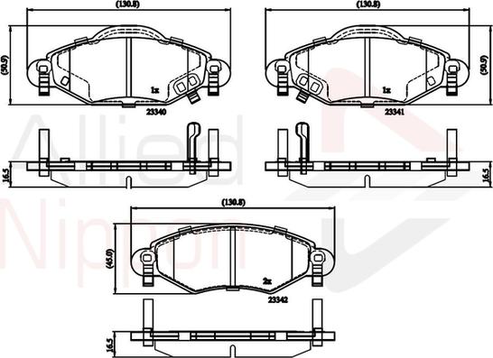 Comline ADB31152 - Kit pastiglie freno, Freno a disco autozon.pro