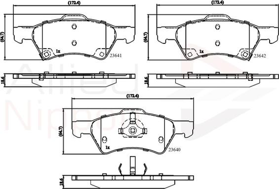 Comline ADB31163 - Kit pastiglie freno, Freno a disco autozon.pro