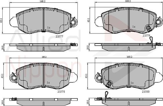 Comline ADB31108 - Kit pastiglie freno, Freno a disco autozon.pro