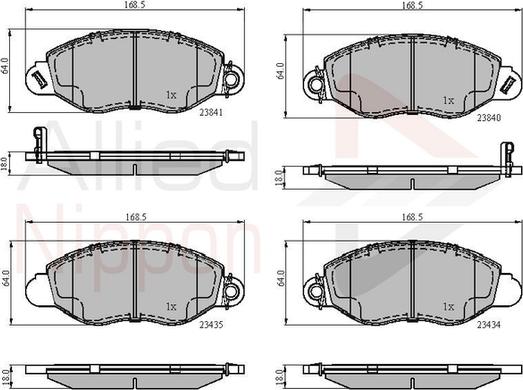 Comline ADB31107 - Kit pastiglie freno, Freno a disco autozon.pro