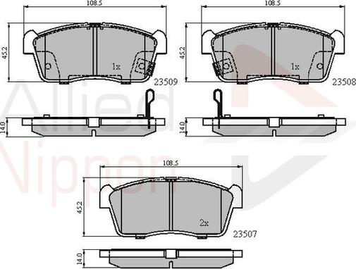 Comline ADB31113 - Kit pastiglie freno, Freno a disco autozon.pro