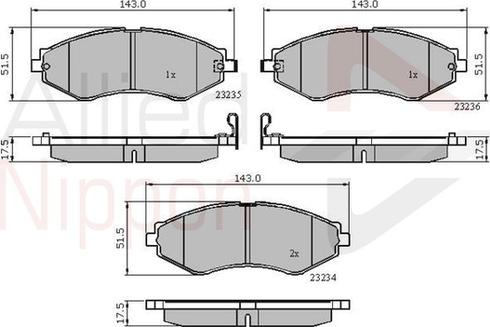 Comline ADB31189 - Kit pastiglie freno, Freno a disco autozon.pro