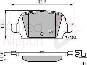 Comline ADB31135 - Kit pastiglie freno, Freno a disco autozon.pro