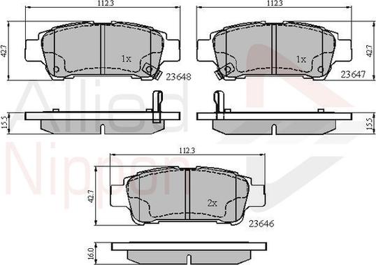 Comline ADB31133 - Kit pastiglie freno, Freno a disco autozon.pro