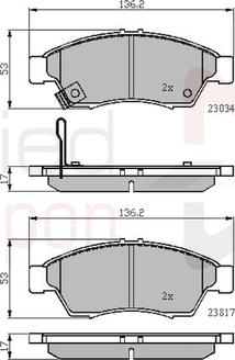 Comline ADB31125 - Kit pastiglie freno, Freno a disco autozon.pro