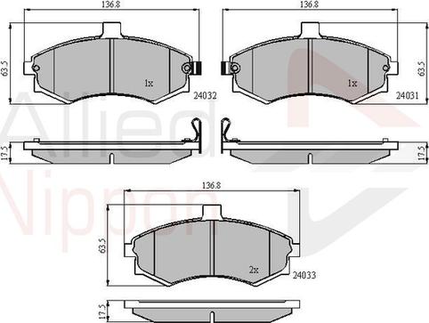 Comline ADB31176 - Kit pastiglie freno, Freno a disco autozon.pro