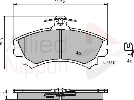 Comline ADB31304 - Kit pastiglie freno, Freno a disco autozon.pro