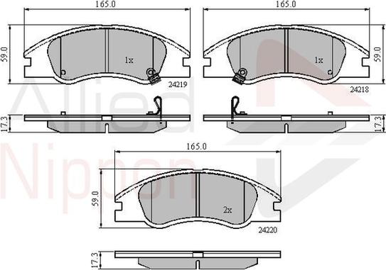 Comline ADB31321 - Kit pastiglie freno, Freno a disco autozon.pro