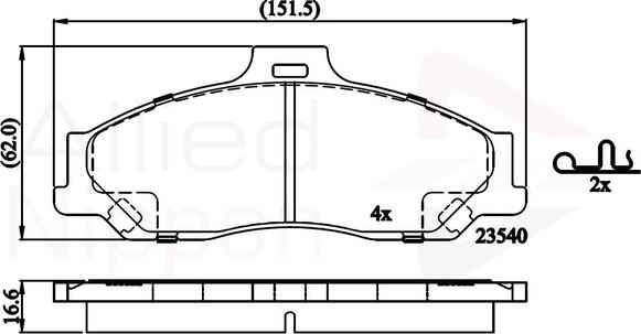 Comline ADB31245 - Kit pastiglie freno, Freno a disco autozon.pro