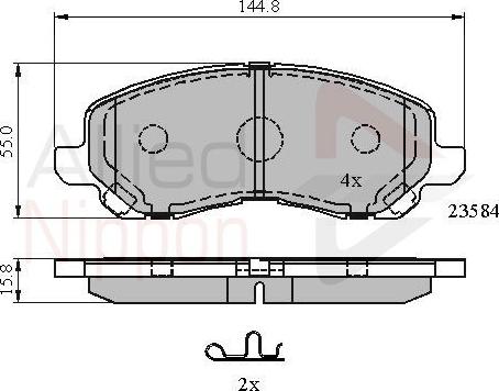 Comline ADB31256 - Kit pastiglie freno, Freno a disco autozon.pro