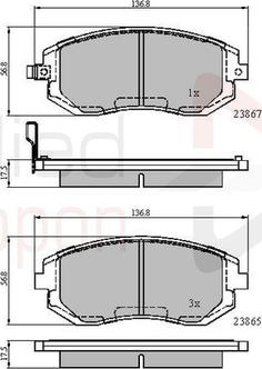 Comline ADB31208 - Kit pastiglie freno, Freno a disco autozon.pro