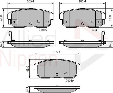 Comline ADB31283 - Kit pastiglie freno, Freno a disco autozon.pro