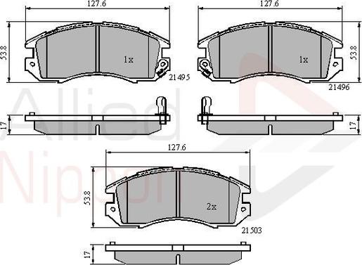 Comline ADB3127 - Kit pastiglie freno, Freno a disco autozon.pro