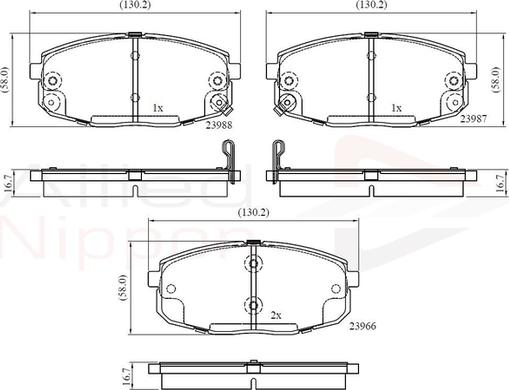 Comline ADB31798 - Kit pastiglie freno, Freno a disco autozon.pro