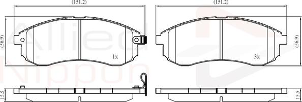 Comline ADB31749 - Kit pastiglie freno, Freno a disco autozon.pro