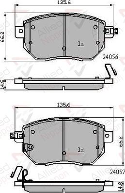 Comline ADB31745 - Kit pastiglie freno, Freno a disco autozon.pro