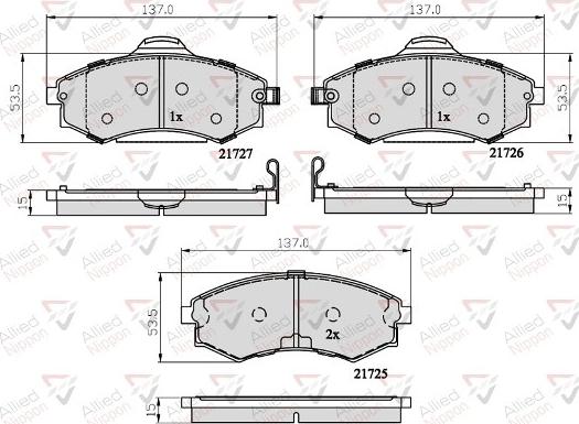 Comline ADB31741 - Kit pastiglie freno, Freno a disco autozon.pro