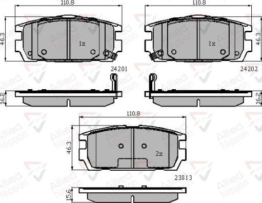 Comline ADB31743 - Kit pastiglie freno, Freno a disco autozon.pro