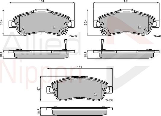 Comline ADB31705 - Kit pastiglie freno, Freno a disco autozon.pro