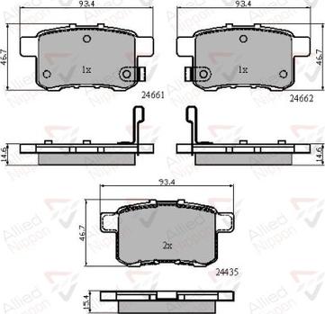 Comline ADB31711 - Kit pastiglie freno, Freno a disco autozon.pro