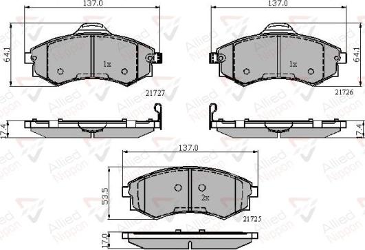 Comline ADB31781 - Kit pastiglie freno, Freno a disco autozon.pro