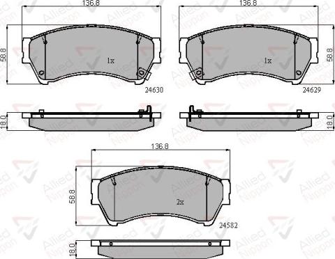 Comline ADB31787 - Kit pastiglie freno, Freno a disco autozon.pro