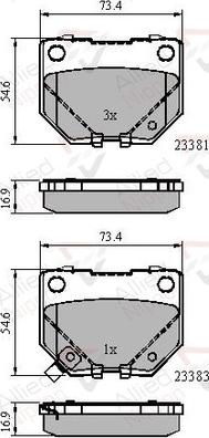 Comline ADB31739 - Kit pastiglie freno, Freno a disco autozon.pro