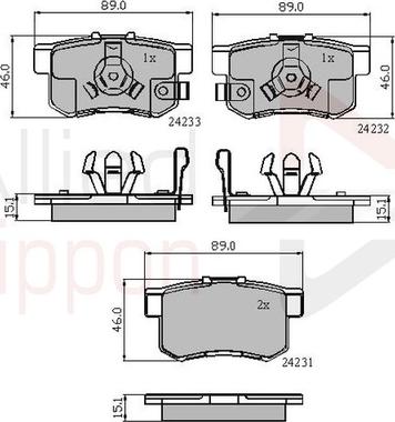 Comline ADB31736 - Kit pastiglie freno, Freno a disco autozon.pro