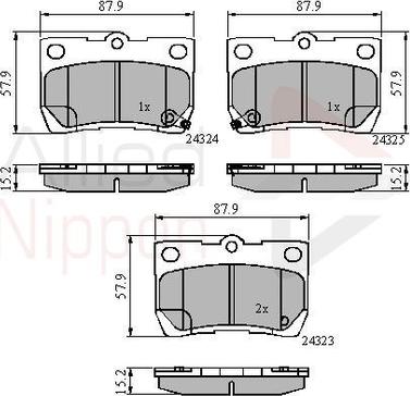 Comline ADB31729 - Kit pastiglie freno, Freno a disco autozon.pro