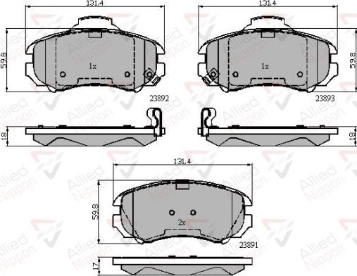 Comline ADB31774 - Kit pastiglie freno, Freno a disco autozon.pro