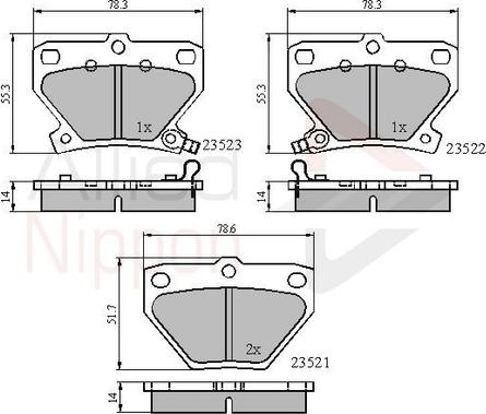 Comline ADB3841 - Kit pastiglie freno, Freno a disco autozon.pro