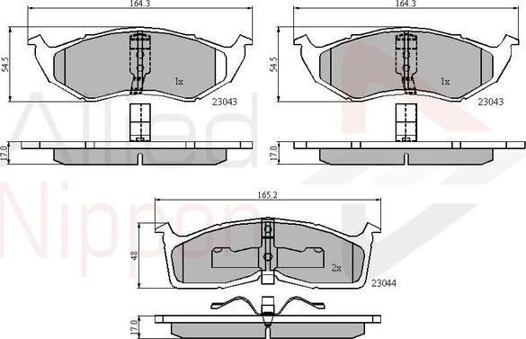 Comline ADB3850 - Kit pastiglie freno, Freno a disco autozon.pro