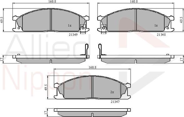 Comline ADB3863 - Kit pastiglie freno, Freno a disco autozon.pro